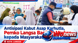 Antisipasi Kabut Asap Karhutla, Pemko Langsa Bagikan Masker kepada Masyarakat